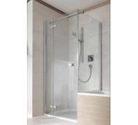 Puerta Coral abatible con fijo para tabique corto S500Plus TFFKA L 100, 985-1000x2000mm, VF09410020DP1, Cabinas de ducha: Marco: Plata pulida, Vidrio: ESG GlasPlus