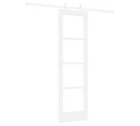 Puerta Corredera 61 X 198,5 Cm Madera De Pino Maciza Y Vidrio Vidaxl