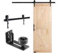 Puerta corredera de estilo rústico de 30" x 84" con kit de herrajes para una instalación suave