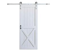 Puerta corredera de madera Avery (An x Al: 75 x 210 cm, Blanco)