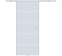 Puerta corredera de vidrio Homcom, puerta de vidrio corredera para interiores, con acabado parcialmente satinado/satinado, disponible en 3 tamaños