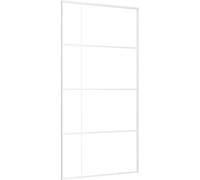 Puerta corredera ESG vidrio y aluminio blanca 102,5x205 cm