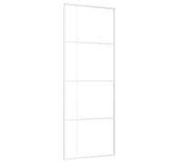 Puerta corredera ESG vidrio y aluminio blanca 76x205 cm