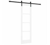 vidaXL Puerta corredera ORKDAL, blanca y negra, 61 x 198,5 cm