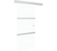 Puerta corredera vidaXL con parachoques suaves, vidrio de seguridad ESG y marco de aluminio, 90x205 cm