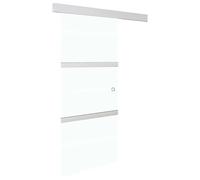 Puerta corredera vidaXL con topes suaves, vidrio de seguridad (ESG) y aluminio, 76x205 cm