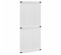 vidaXL Puerta corrediza Corona Pino macizo 100 x 210 cm estilo rústico, ahorra espacio Blanco