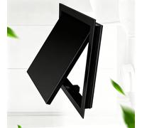 Puerta de Acceso al Ático Impermeable, Trampilla Pladur Panel de Acceso Extraíble para Techo y Pared, 100-600mm Puerta de Inspección Metálica con Bisagrapara Tuberías y Cables(Black,100x150 mm)