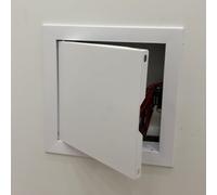 Puerta de acceso magnética segura con cerradura, escotilla de inspección oculta para paneles de yeso, panel de pared de metal, apertura de servicio, 40 x 40 cm / 16x16in, fácil instalación, acabado