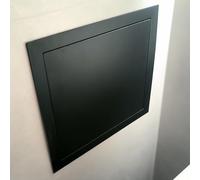 Puerta de acceso magnética segura con cerradura, escotilla de inspección oculta para paneles de yeso, panel de pared de metal duradero para un fácil acceso al servicio (negro, 50 x 60 cm / 20x24in)