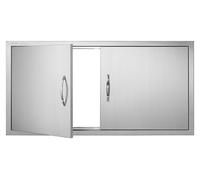 Puerta de acceso para isla de barbacoa, puerta para cocina exterior, acero inoxidable, dimensiones: 1067 x 534 mm