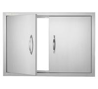 Puerta de acceso para isla de barbacoa, puerta para cocina exterior, acero inoxidable, dimensiones: 774 x 533 mm