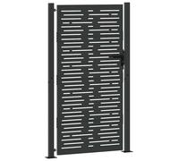 Puerta de acero - Puerta para jardín - Puerta de acceso - Valla de seguridad - Valla decorativa - 1105 x 200 cm - Acero con recubrimiento en polvo