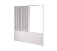 PUERTA DE BAÑERA MAMPARA PLEGABLE PVC BLANCO 170 CM REDUCTIBLE APERTURA LATERAL