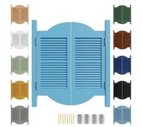 Puerta de Batientes de Salón Madera Maciza, Puerta Oscilante para Cafetería | Puertas de trastero, puertas abatibles, Puerta Interior de Doble con bisagras para barra pasillo(Azul claro,W142 x H90cm)