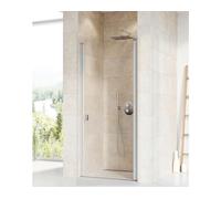 Puerta de ducha corredera para encastrar Ravak Chrome CSD1-80, acabado satinado y transparente, modelo 0QV40U00Z1