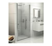 Puerta de ducha corredera para encastrar Ravak Chrome CSD1-90, acabado aluminio brillante y cristal transparente, modelo 0QV70C00Z1