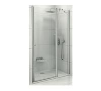 Puerta de ducha corredera para encastrar Ravak Chrome CSD2-100, acabado Aluminio Brillante + Transparente, modelo 0QVACC00Z1