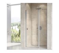 Puerta de ducha corredera para encastrar Ravak Chrome CSD2-100, acabado satinado y transparente, modelo 0QVACU00Z1