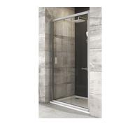 Puerta de ducha RAVAK Blix BLDP2-120, acabado satinado y transparente, dimensiones 190x117-121 cm, código 0PVG0U00Z1