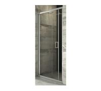Puerta de ducha RAVAK Blix, modelo BLDZ2-80, acabado Bright Alu (aluminio brillante) con panel transparente, código X01H40C00Z1