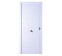 Puerta de entrada exterior VH500 Serie V (90 x 207 cm, Izquierda, Blanco, Acorazada)