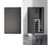 Puerta de Inspección Metal Puerta de Acceso con Cerradura, Fontanería Panel de Acceso para Tabiquería Seca, 40 50 60 70 80 90 100 cm Trampilla de Inspección de Pared Montaje Empotrado(Dark Gray,40x100