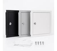 Puerta de Inspección Metálica para Paneles de Yeso, Tapa de Revisión con Cerradura, Trampilla Pladur Panel de Acceso Empotrado para Pared y Techo, Cubierta de Agujero de Pared(White,200x500 mm)