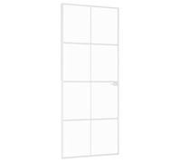 vidaXL Puerta interior panel decorativo 83x201,5 cm – Vidrio templado y aluminio – Dorado/Negro