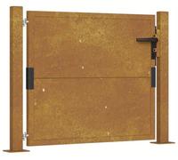 Puerta de jardín - Puerta exterior - Puerta de valla - Puerta - Valla - Acero corten - Resistente a la intemperie - 105x105 cm