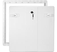 Puerta de revisión blanca 400 x 400 mm con cerradura ASA marco de montaje de plástico