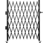 Puerta de seguridad individual VEVOR, puerta plegable, puerta de seguridad tipo acordeón de acero, 131 x 188 cm. Puerta de seguridad extensible, puerta barricada giratoria de 360°, puerta de seguridad