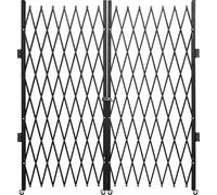 Puerta de seguridad plegable VEVOR, doble capa, 382 x 214 cm (ancho x alto). Puerta plegable de acero, tipo acordeón, para mayor seguridad. Puerta de seguridad flexible y extensible, con capacidad de 