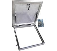 Puerta De Trampilla De Techo - Sin Fugas De Agua, Tapa De Salida De Acceso A Techo Impermeable De Acero Inoxidable con Pernos, Resortes De Gas, Manija De Bloqueo, T, Inner, LXW-95x70cm/37.4" x27.6