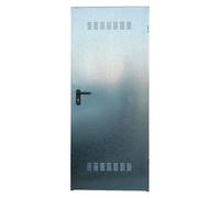 Puerta de trastero Super Standard Galvanizada con rejilla (87,5 x 203,5 cm, Izquierda)