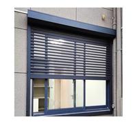 Puerta de ventana enrollable motorizada para uso al aire libre, abridor eléctrico de aluminio con control remoto, persianas seguras resistentes al robo para ascensores (100 x 140 cm)
