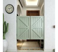 Puerta Divisoria y Puertas Batientes para Cafetería, Puerta Vaiven Oscilante Doble Hoja, Ideal para Interiores, Salón y Despensa, Personalizable(Light Green,135x90 cm (WxH))