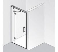 Puerta giratoria HSK Atelier Plan en la parte lateral, con perfil de clip, dimensiones: 80,0 cm x 200,0 cm, tope con giro a la izquierda, 17018080-L-68-50edelglas, Cabinas de ducha: Negro mate: ESG tr