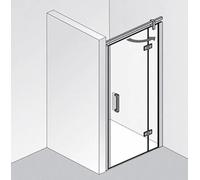 Puerta giratoria HSK Atelier Plan en la parte lateral, con perfil de clip, dimensiones: 80,0 cm x 200,0 cm, tope a la derecha, 17018080-R-68-50, Cabinas de ducha: Negro mate: ESG transparente