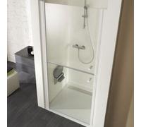 Puerta giratoria HSK Exklusiv con elementos divididos para nicho 403090, 90cm, tope izquierdo, altura: 200cm, 403090-L-ST-50edelglas, Cabinas de ducha: Colores estándar: ESG transparente con vidrio pr
