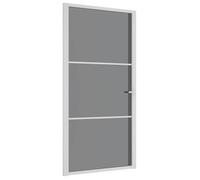 Puerta Interior de Vidrio y Aluminio Mate Corrediza Habitación Color Blanco y escarcha, Negro y escarcha, Blanco y transparente y mas