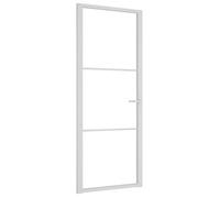 vidaXL Puerta interior vidrio EGS y aluminio blanco 83x201,5 cm