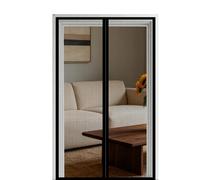 Puerta Magnética 120 x 185 cm Anti-Insectos Cortinas Mosquiteras Instalación sin Taladro para Puerta Exterior de Balcón Patio, Negro