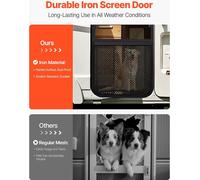 Puerta mosquitera ajustable para vehículos recreativos VEVOR, rango de 558,8–800 mm, con estructura reforzada y orificios de ventilación tipo panal, protección de entrada para vehículos camper fabrica