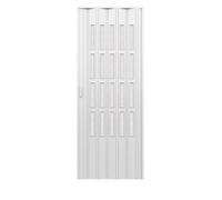 Puerta plegable de interior en kit con vidrios de PVC Blanco 82x220 cm mod. S...