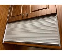 Puerta Plegable Kit de Repuesto para Puertas Tambour Armario, Mueble Enrollable Flexible con Riel y Manija, Panel Deslizante Plástico para, Furgoneta Camper(70x95cm/28x37in)