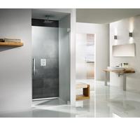 Puerta sin marco HSK K2 con bisagras para nicho K2.01, hasta 1020x2000mm, bisagra a la derecha, K2.01-R-41-50edelglas, Cabinas de ducha: Aspecto cromado: ESG transparente con cristal precioso