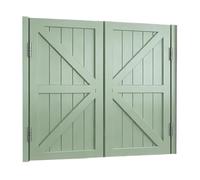 Puertas Batientes de Madera Maciza para Cocina, Puerta Vaiven con Bisagras de Cierre Automático para un fácil Acceso, Puerta Abatible para Cocina Bar(Light Green,145x100 cm (WxH))