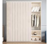 Puertas corredizas impermeables para armario con riel magnético, a prueba de polvo, plegables, para estantes abiertos debajo del fregadero, opaco, riel Sn H1, 200 cm x 240 cm