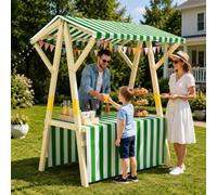 Puesto De Mercado con Toldo Multiusos Carrito De Comida Callejera De Madera Durable Puestos Plegables For Ferias De ArtesaníAs Mercados Callejeros Y Ferias De ArtesaníA,01,120cm